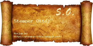 Stemper Ottó névjegykártya